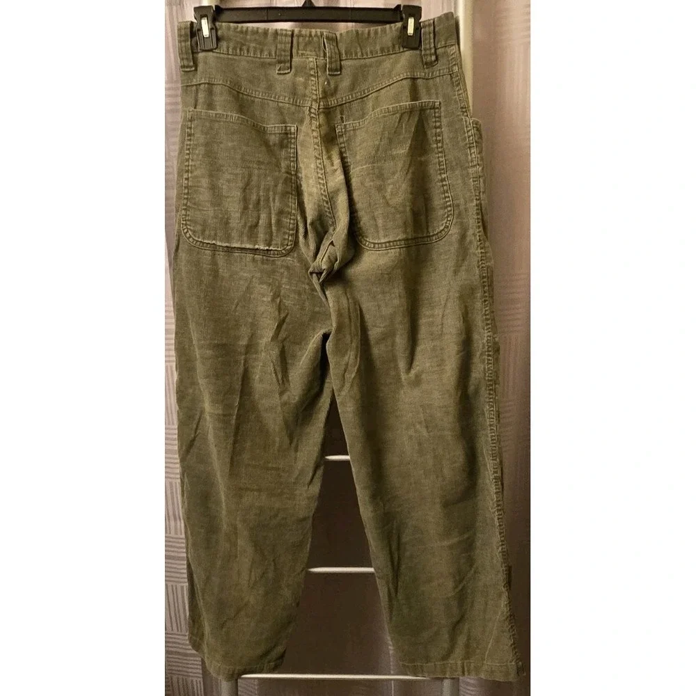 Vintage 1995 Split 500 Size 32 (32x30) 100% Cotton Green Corduroy Pants USA‎